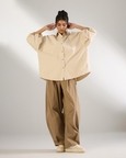 Rouche Sleeve Shirt Jacket