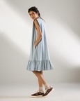 Frill Hem Sleeveless Dress