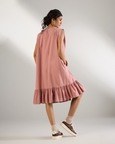 Frill Hem Sleeveless Dress