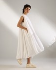 Soft Gather Sleeveless Dress