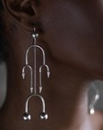 Deco Silver Dancing Earring