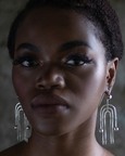 Deco Silver Flapper Earring