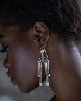Deco Silver Flapper Earring