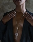 Deco Silver Flapper Lariat