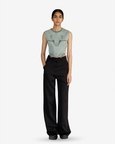 Grey Knitted Panel Top Set