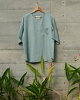 Mint Green Linen T Shirt