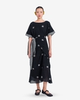Leap Jamdani Tie-Up Dress