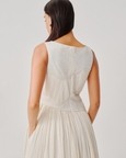 Ivory Ruched Corset Dress