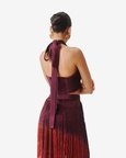 Hope Halter in Burgundy With Elastic Back