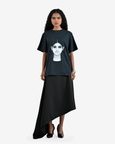 The Girl With The Braids Portrait T-Shirt - Black