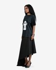 The Girl With The Braids Portrait T-Shirt - Black