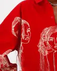 Handcrafted Diversity Stream Shirt (Red)