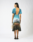 Sculpted Horse Grazing Landscaped Lycra Dress