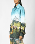 Open Fields Printed Cotton Shirt