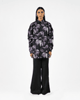 Tongue-printed Oversized Cotton Shirt