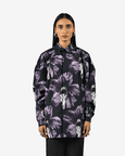 Tongue-printed Oversized Cotton Shirt