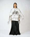 Canine Print Organza Kaftan