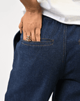 Straight Fit Hand-embroidered Canine Denim