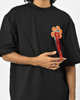 Hand-embroidered Floral T-shirt