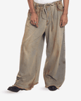 Oversized Unisex Denim With Hand-painted Light Mud-washed Surface (Indigo)