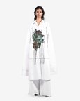 Vegetation Printed Longline Shirt Dress