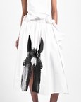 Horse Printed Cotton Skirt