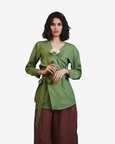 Linen Wrap Top