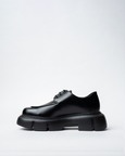 Laced Derby Shoes With a Rounded Toe and Chunky Sole.
