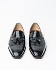 Evening Tassel Loafer With a Square Toe, Featuring Old Money Look