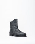 Ankle Boots With a Rounded Toe, Featuring a Back Zip Closure