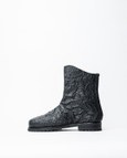 Ankle Boots With a Rounded Toe, Featuring a Back Zip Closure
