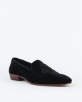 Evening Tassel Raven Black Tuxedo With Hand Embroidered Beeds