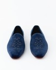 Evening Tassel Pine Blue Tuxedo With Hand Embroidered Beeds