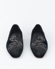 Evening Tassel Raven Black Tuxedo With Hand Embroidered Beeds
