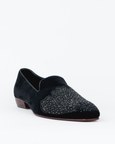 Evening Tassel Raven Black Tuxedo With Hand Embroidered Beeds