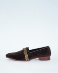 Ash Brown With Gold Stripe Embriodery Tuxedo