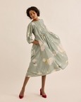 Cornflower Pleated Dress