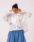 Lizzy Zodiac Print Handwoven Top