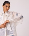 Lizzy Zodiac Print Handwoven Top