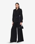 Neo Wrap Pleated Pant Suit