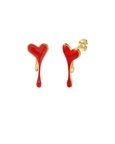 Melting Enamel Heart Earring