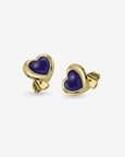 Lovers Heart Lapis Lazuli Studs
