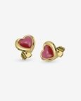 Lovers Heart Ruby Studs