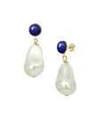Baroque Lapis Pearl Drop