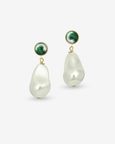 Baroque Malachite Pearl Drop