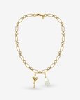 Melting Pearl Charm Necklace