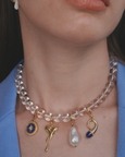 Clear Bubble Gemstone Necklace