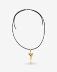 Cord Melting Heart Charm Necklace