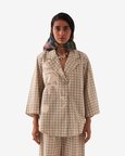 Cuboid Appliqe Jacket Shirt