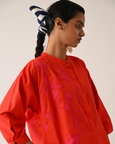Mono Crimson Rj Appliqué Top